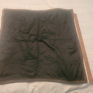Black Square Table Linen Siljy Cotton 36" Square With Loops W Decorative Border
